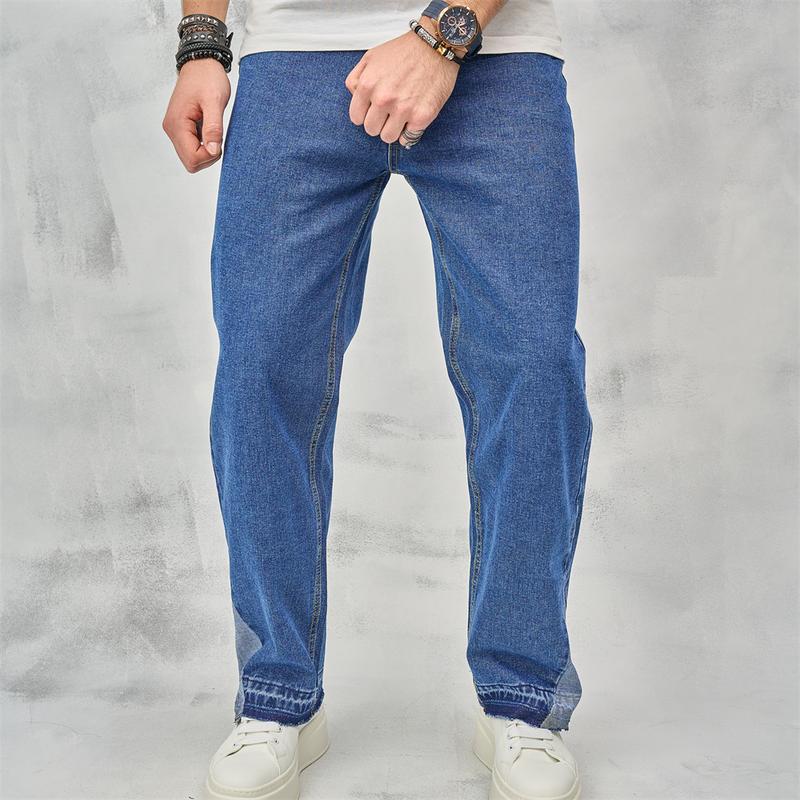 Skinny Men's  Male Trousers HipHop  Stylish Stretch Black Holes Slim Fit  Pencil Denim Pants For Men's Clothes Menswear Underwear fash o in able men jeans Human Gamis Beige Plain Pocket