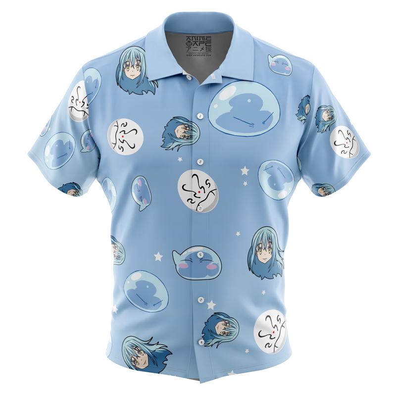 Rimuru Tempest Pattern That Time I Got Reincarnated As A Slime Button Up Hawaiian Shirt