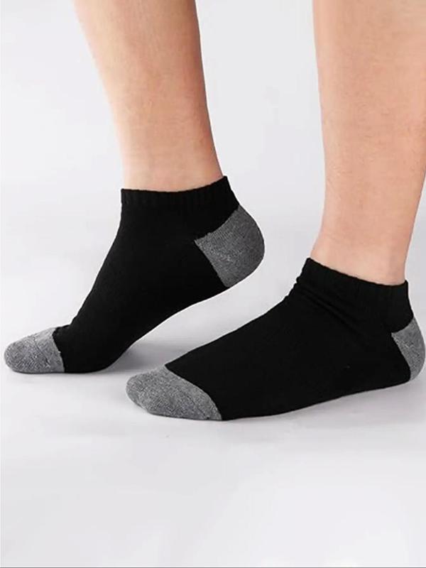 Men's Patchwork Print Ankle Socks, Casual Moisture Wicking Socks, Soft Comfy Breathable Socks for All Seasons Daily Wear