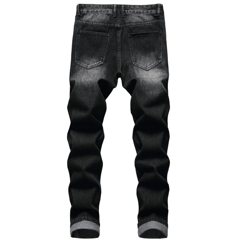 Black ripped jeans for men