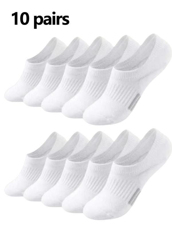 Men's Striped Print Invisible Socks, Casual Soft Comfy Breathable Socks, Men & Women Socks for All Seasons Daily Wear