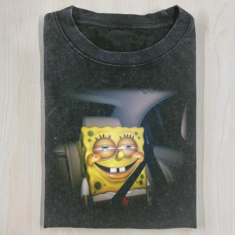 Funny Spongebob Squarepants Graphic T-shirts For Adults, Meme Shirt, Spongebob Get High Shirt, Graphic Tee Gift For Friends