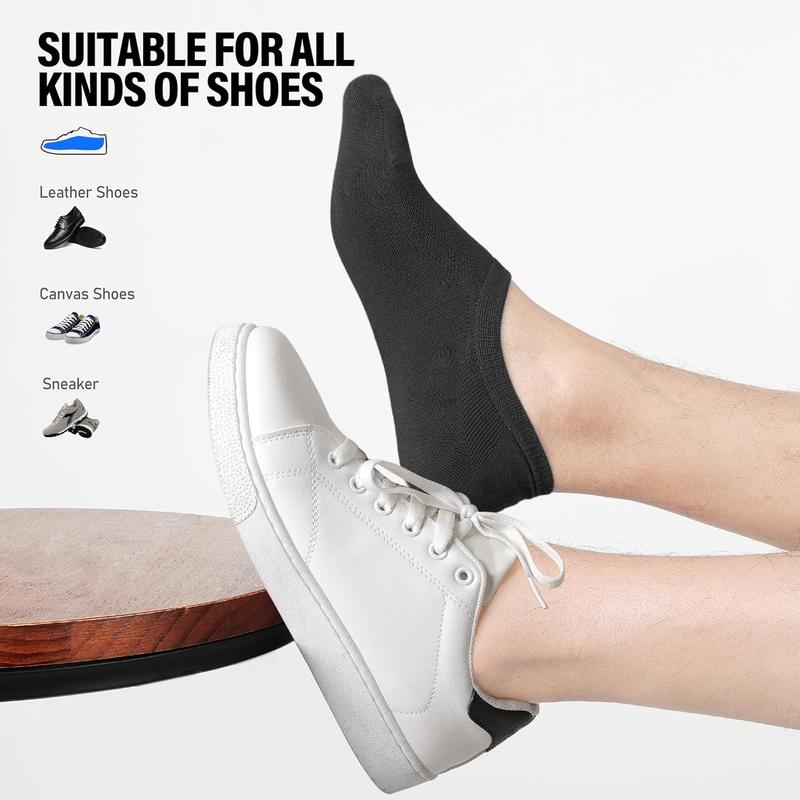 Mens No Show Socks Low Cut Non Slip Casual Invisible Socks 6 Pairs