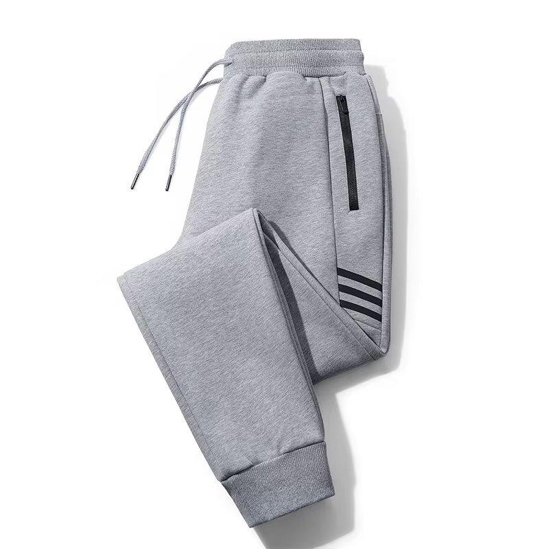 Autumn and Winter Fleece-lined Men's Sports Pants Men's Trousers Ankle-Tied Straight Casual Pants plus-Sized plus Size Sweatpants Men's Generation Halloween 2024 Christmas