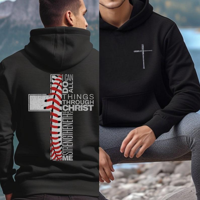 Youth & Adult Christian Baseball Player Hoodie, Motivational Faith Based Sweatshirt, All For God's Glory Bible Verse Shirt 4