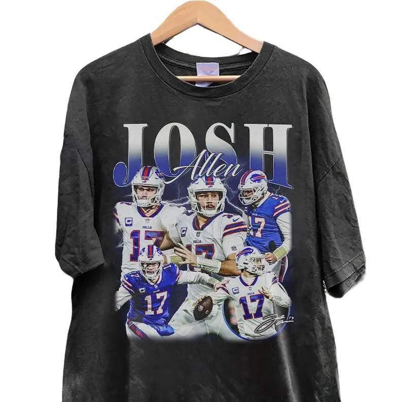 Vintage 90s Graphic Style Josh Allen T-Shirt, Josh Allen Shirt, Football Shirt