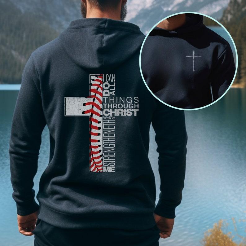 Youth & Adult Christian Baseball Player Hoodie, Motivational Faith Based Sweatshirt, All For God's Glory Bible Verse Shirt 4