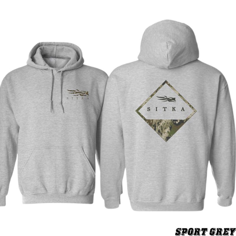 Sitka Hoodie - Camo Logo Design, Ideal for Wilderness Enthusiasts and Sitka Gear Fans, camo country hoodies, Unisex Hoodie for Adventure and Durability - Sweaters, Menswear