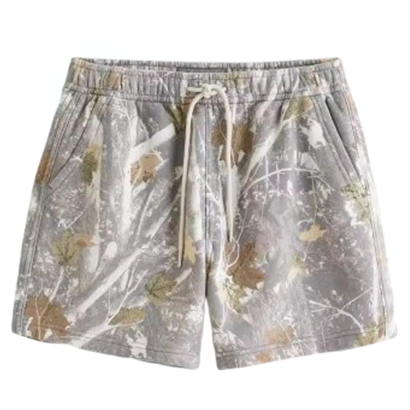 Men's Shorts Sports Casual Shorts Leaf Pattern Shorts Sports Pants 3D Printed Camou flage Pattern Shorts