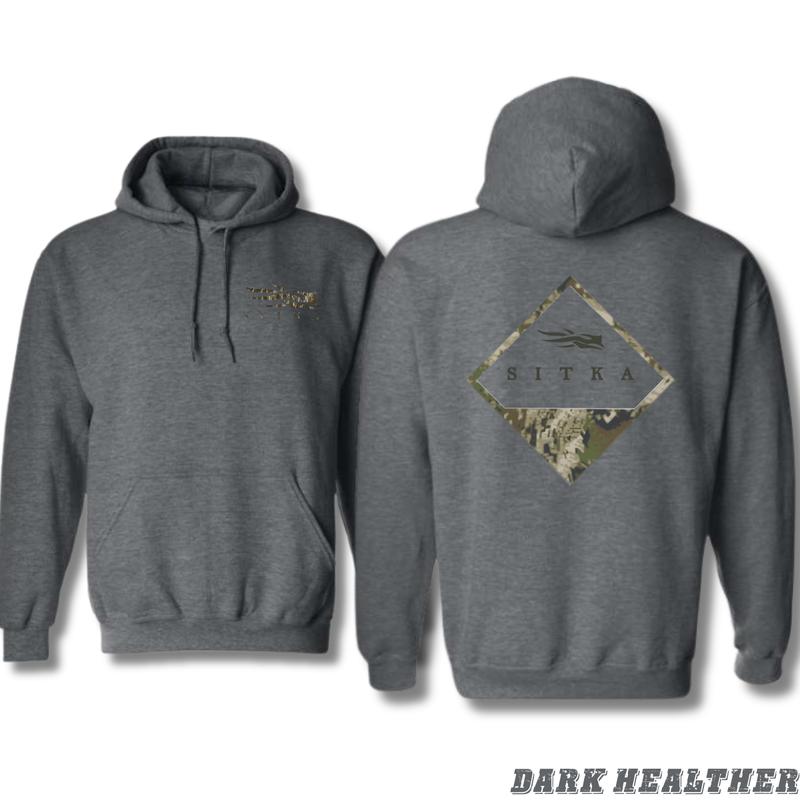 Sitka Hoodie - Camo Logo Design, Ideal for Wilderness Enthusiasts and Sitka Gear Fans, camo country hoodies, Unisex Hoodie for Adventure and Durability - Sweaters, Menswear