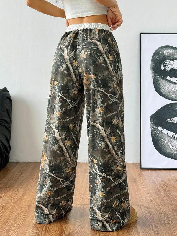 Unisex Camo Print Sweatpants, Casual Streetwear Trousers for Men & Women, Fashion Comfy Pants for Daily Wear