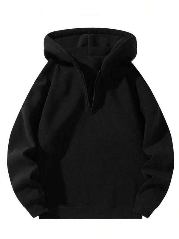 Men's Frank Ocean Letter Print Zip Up Hoodie, Regular Fit Casual Drop Shoulder Long Sleeve Hooded Sweatshirt for Fall & Winter, Men's Clothes for Daily Wear