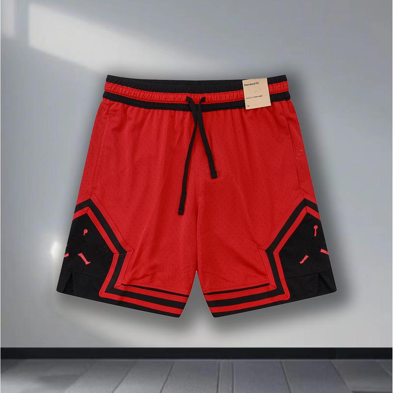 Basketball Shorts Jor don  Black Red Summer Regular Casual Breathable Training Sports Shorts Daily Wear Outdoor Wear Loose Three-Point Pants