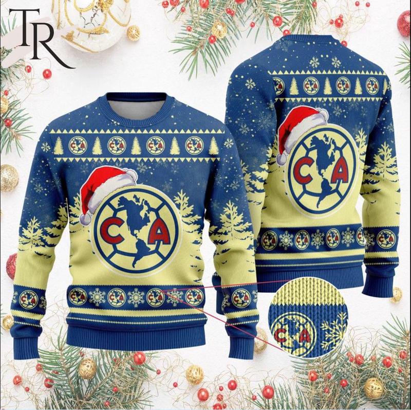 LIGA MX Club America Special Christmas Ugly Sweater - Perfect Gift for Him Club de Fútbol América Sweatshirt