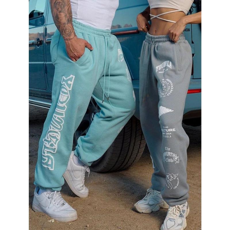 New Casual Exercise Casual Pants Men's Fashion New Jogger Loose Straight-Leg Ankle-Banded Pants