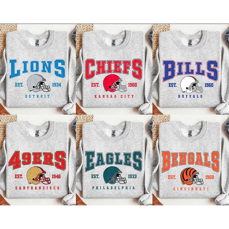 Retro Sport Team Sweatshirt, Vintage All Team Football Sweatshirt, Sweatshirt All Team, Gift for Men and Women