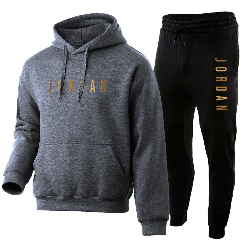 2024 Hooded Sweater Set Autumn and Winter Printed Tags Letter Europe and the United States fashion casual wear fitness clothing sportswear fashion men and women casual sweater