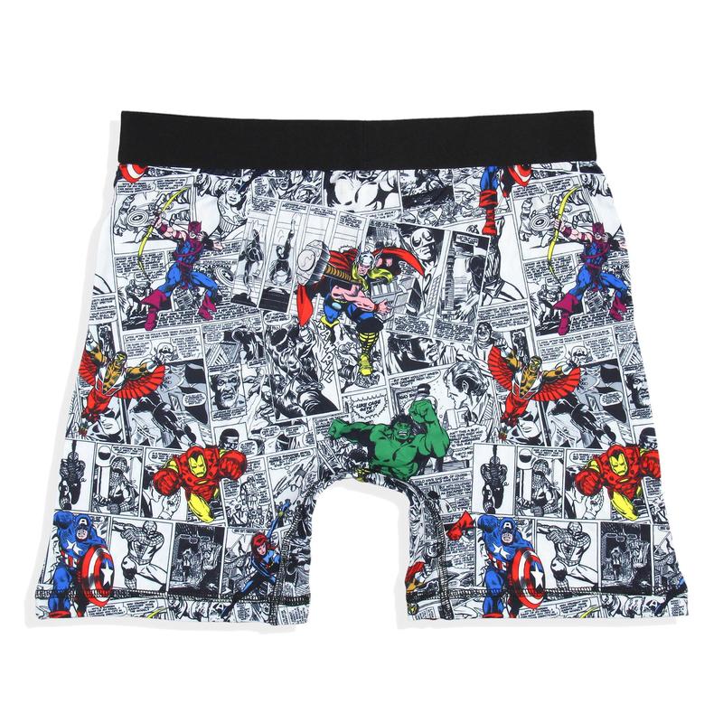 Marvel Mens' 2 Pack Vintage Superhero Comic Boxers Underwear Boxer Briefs