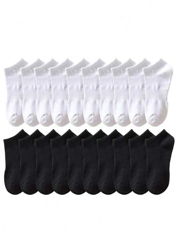 50 Pairs Assorted Black, White & Grey Breathable Ankle Socks – Odor Resistant for Men and Women