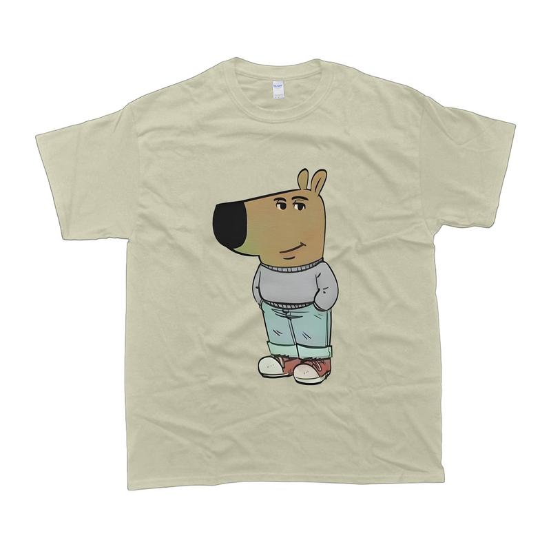 Chill Guy T-Shirt Funny Dog Cartoon Tee, Soft Cotton Crewneck Shirt for Men and Women, Gift for Him or Her - Unisex Style, 100% Cotton - Menswear, T-Shirt