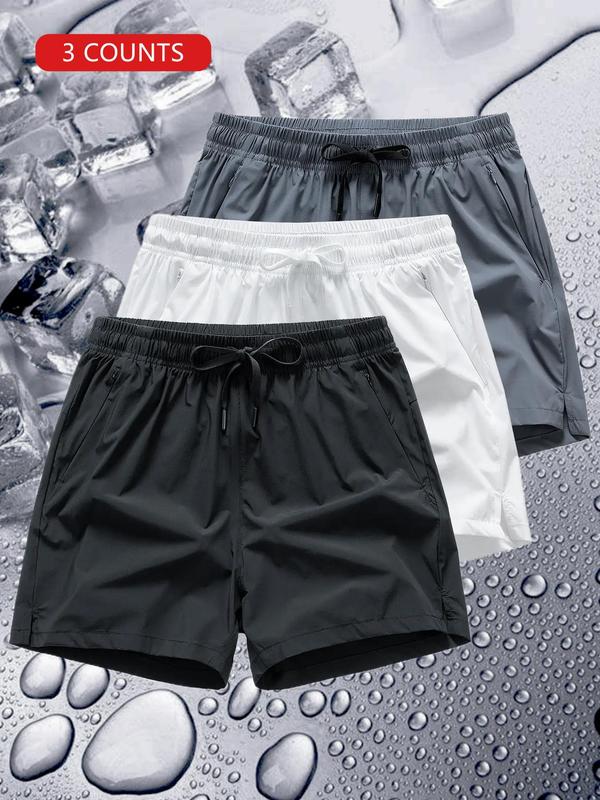 Men's Regular Fit Casual Solid Drawstring Waist Shorts, Essential Short Pants for Men, Classic Stylish Summer Clothes Plain Lounge Elastic Waist Pocket Shorts, Personalized Summer Bottoms for Outdoor Back To School, Drippy Outfits Going Out Outfit