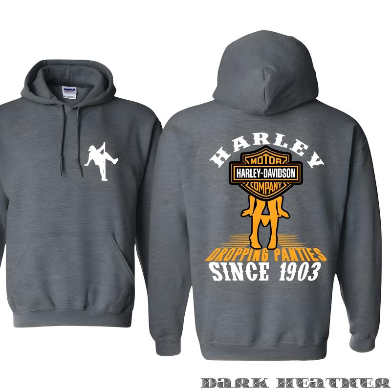 Harley Davidson Graphic Hoodie Sweatshirt T-shirt - Bold and Fun Biker Statement Design, Cozy Hoodie for Motorcycle Enthusiasts, Unisex Style