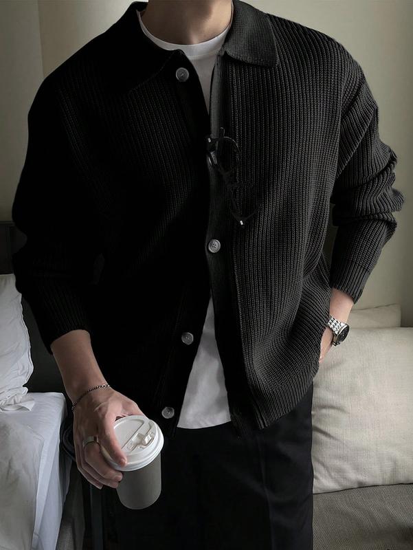 Men's Button-down Collar Cardigan