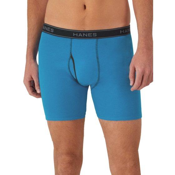 Hanes Men's Boxer Briefs 6-Pack - Assorted Colors, Value Pack for Comfort & Durability