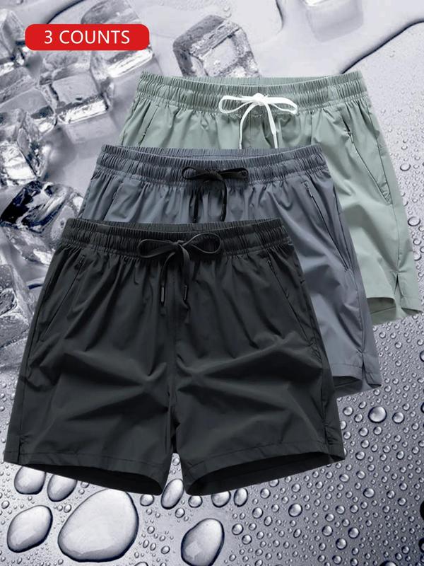 Men's Regular Fit Casual Solid Drawstring Waist Shorts, Essential Short Pants for Men, Classic Stylish Summer Clothes Plain Lounge Elastic Waist Pocket Shorts, Personalized Summer Bottoms for Outdoor Back To School, Drippy Outfits Going Out Outfit