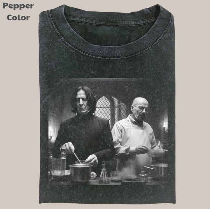 Harry Potter Breaking Bad Vintage Tee, Severus Walter Chef T-Shirt, Meme Cringe Funny Dumb Shirts, Unisex Movie Shirt Menswear Womenswear Streetwear