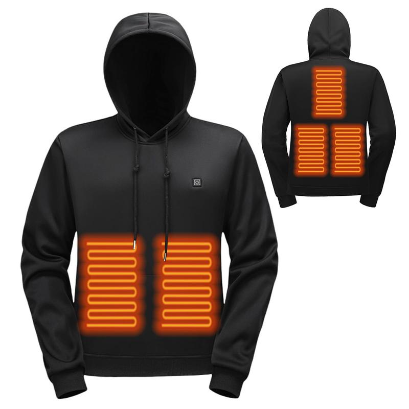 Heated Hoodies Unisex,Heated Sweatshirt Hooded Pullover Lightweight Warm USB Electric Outdoor Winter Puffer Jackets