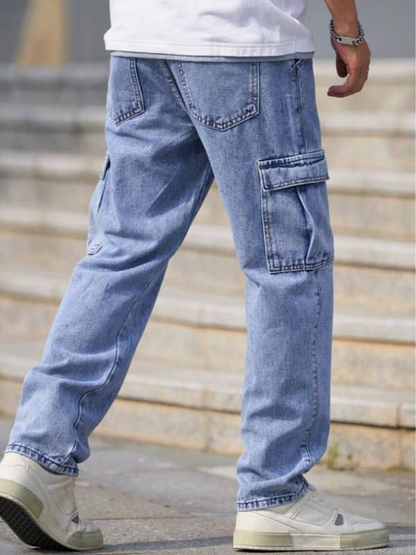 Men's Casual Washed Workwear Denim Pants viral gym menswear trousers jeans clothing for men pant Streetwear Stylish unisex jean