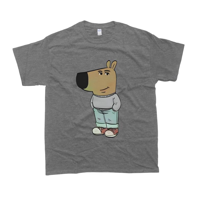 Chill Guy T-Shirt Funny Dog Cartoon Tee, Soft Cotton Crewneck Shirt for Men and Women, Gift for Him or Her - Unisex Style, 100% Cotton - Menswear, T-Shirt