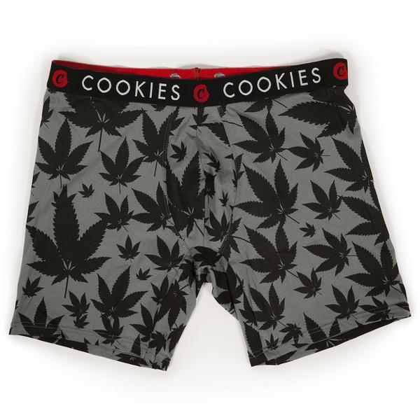 Men's Soft Cotton Boxer Briefs with Leaf Pattern, Cookies Available in Sizes S- XL - Menswear