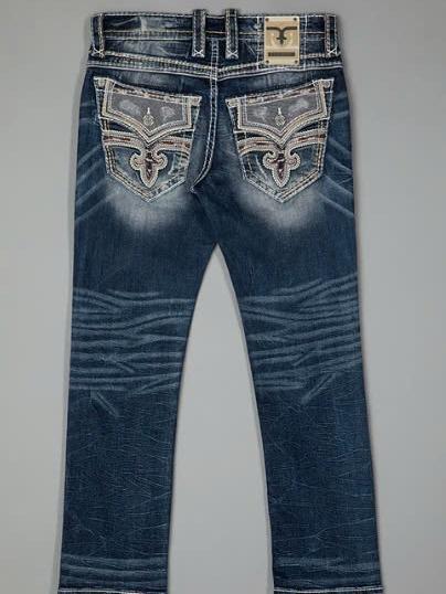 2000s Rock Revival Men's Denim Stretch Jeans, 2000s Jeans, Men's Biker Jeans, Men's Loose Fit Jeans, Men's Denim Jeans