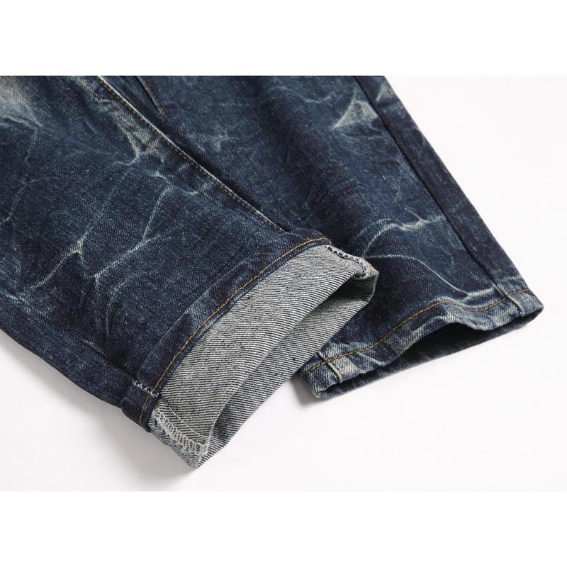 Men's Fashion Ripped Classic Distressed Straight Slim Fit Designer Jeans For Men Denim Pants