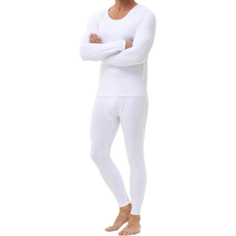 3 Pack Thermal Underwear for Men Long Johns Fleece Lined Soft and Warm Set Base Layer for Cold Weather