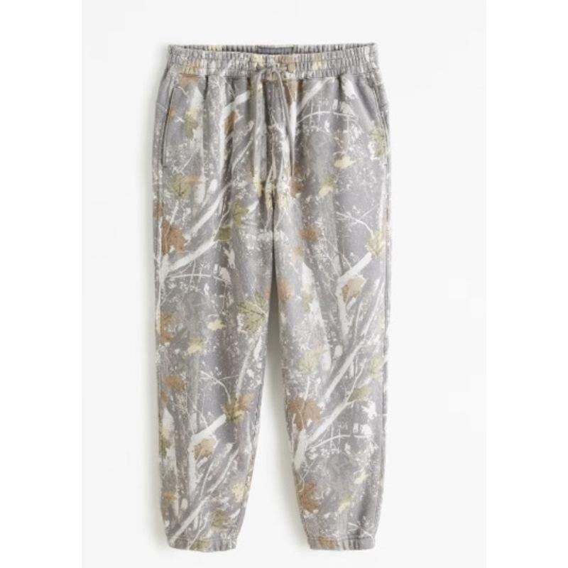 Festival Carnival]Camouflage printed fleece trousersfor men and women with pocketsoversized baggy sweatpants