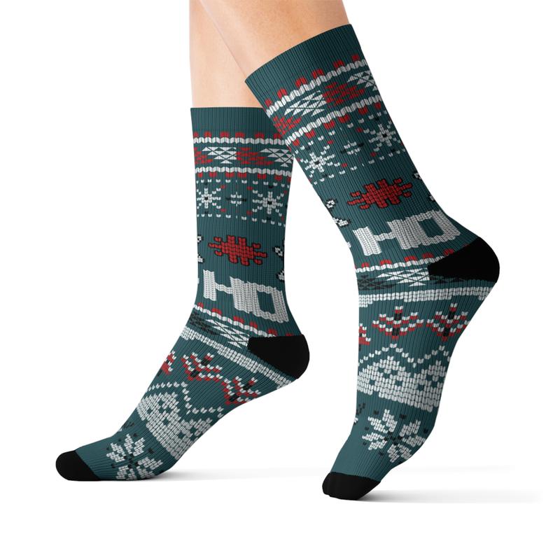 Cute Holiday Socks, Christmas Gifts, Small Business Owner, Sublimation Socks, Comfy Stocking Stuffers, Festive Apparel