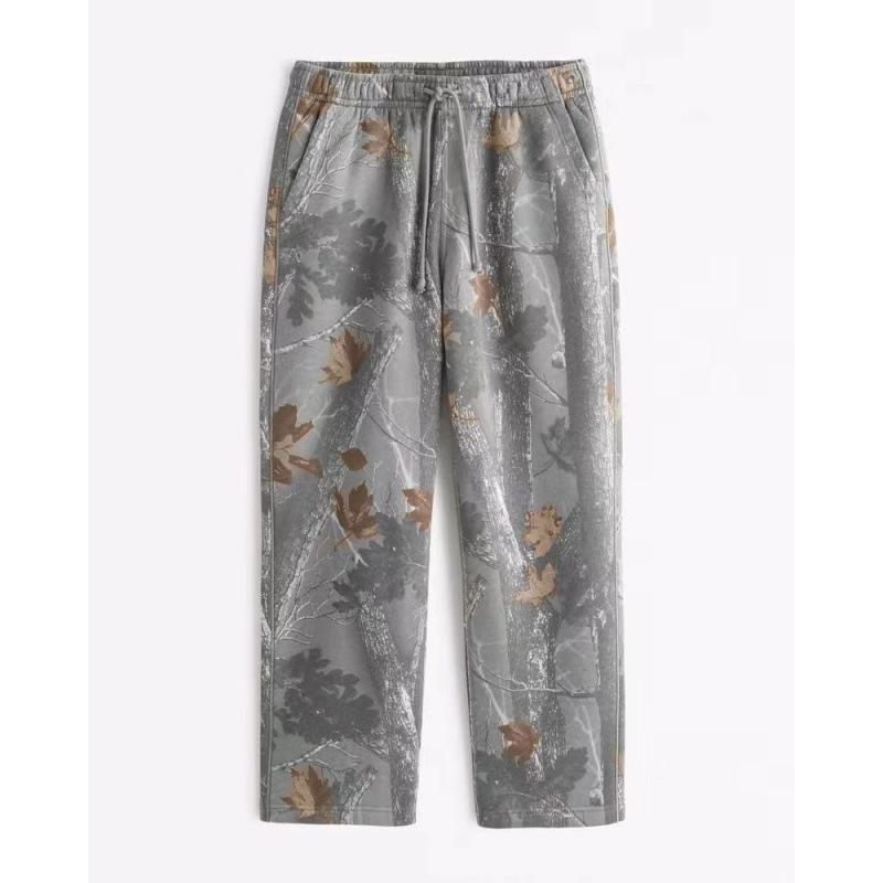 Festival Carnival]Camouflage printed fleece trousersfor men and women with pocketsoversized baggy sweatpants