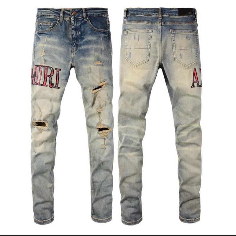 High-Quality Casual Ripped Jeans with Relaxed Fit for Men - Menswear, Cotton