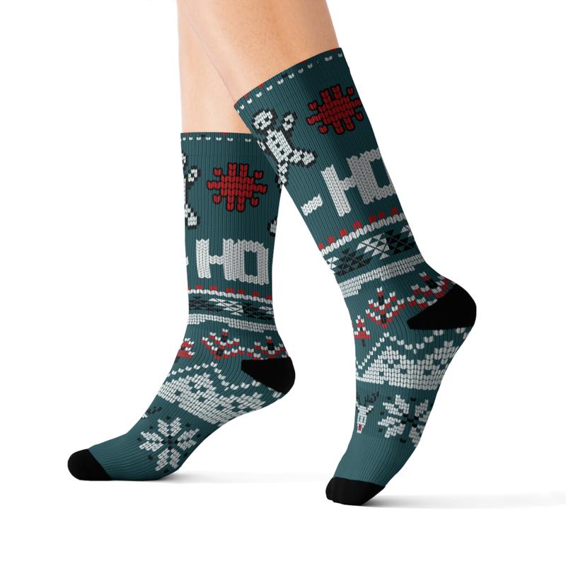 Cute Holiday Socks, Christmas Gifts, Small Business Owner, Sublimation Socks, Comfy Stocking Stuffers, Festive Apparel