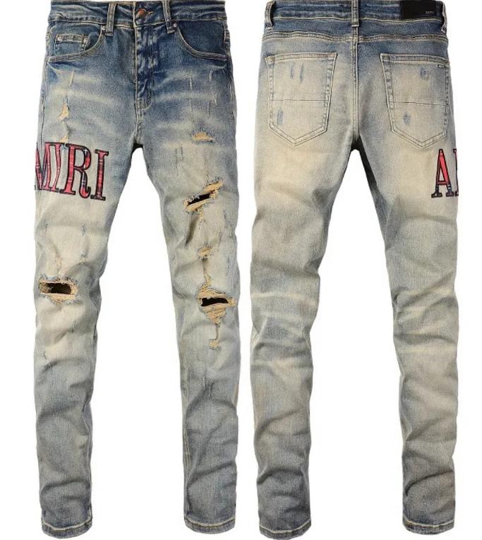 High-Quality Casual Ripped Jeans with Relaxed Fit for Men - Menswear, Cotton