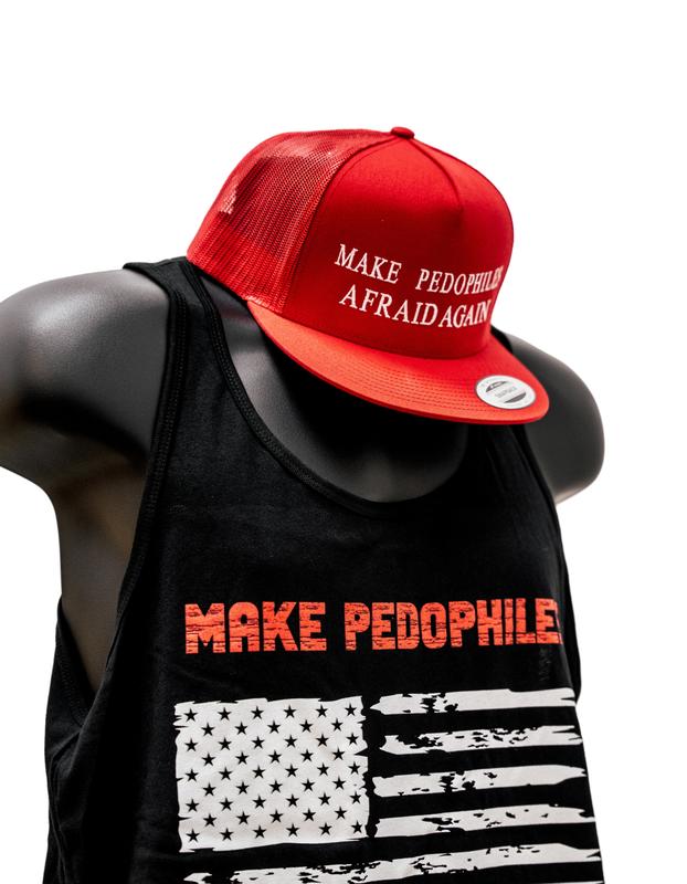 Make Pedophiles Afraid Again Mens Black Next Level Tank Top