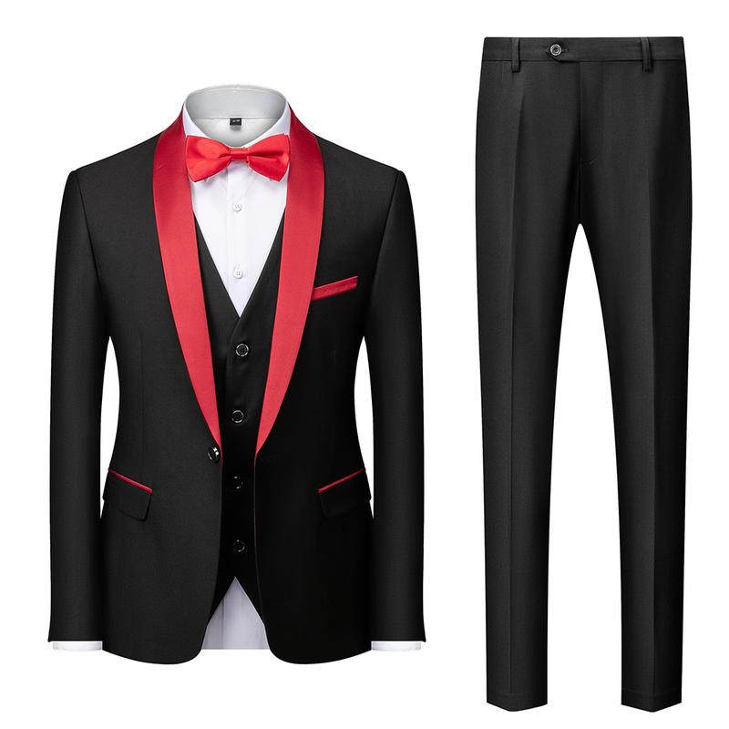 Groom Dresses Men's Wedding Dresses Shawl Lapel Suit Suit,Men's Evening Gowns Formal Suit Business Suit Menswear Overalls Formal Wear Workwear