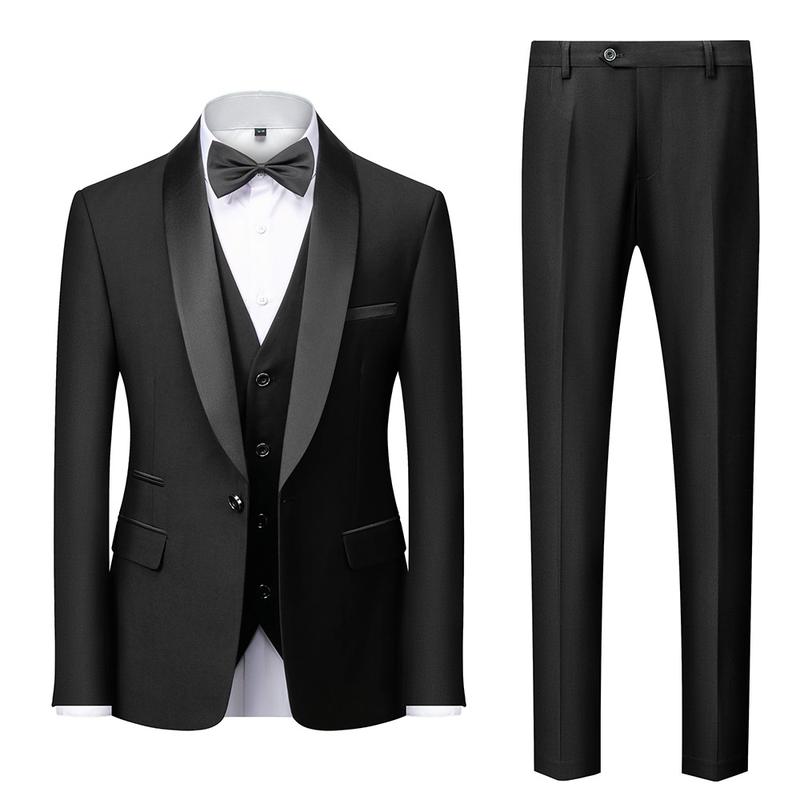 Groom Dresses Men's Wedding Dresses Shawl Lapel Suit Suit,Men's Evening Gowns Formal Suit Business Suit Menswear Overalls Formal Wear Workwear