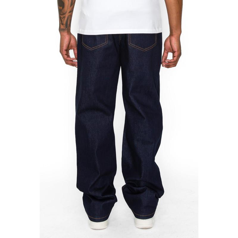 VICTORIOUS Men's Essential Baggy Raw Denim Jeans