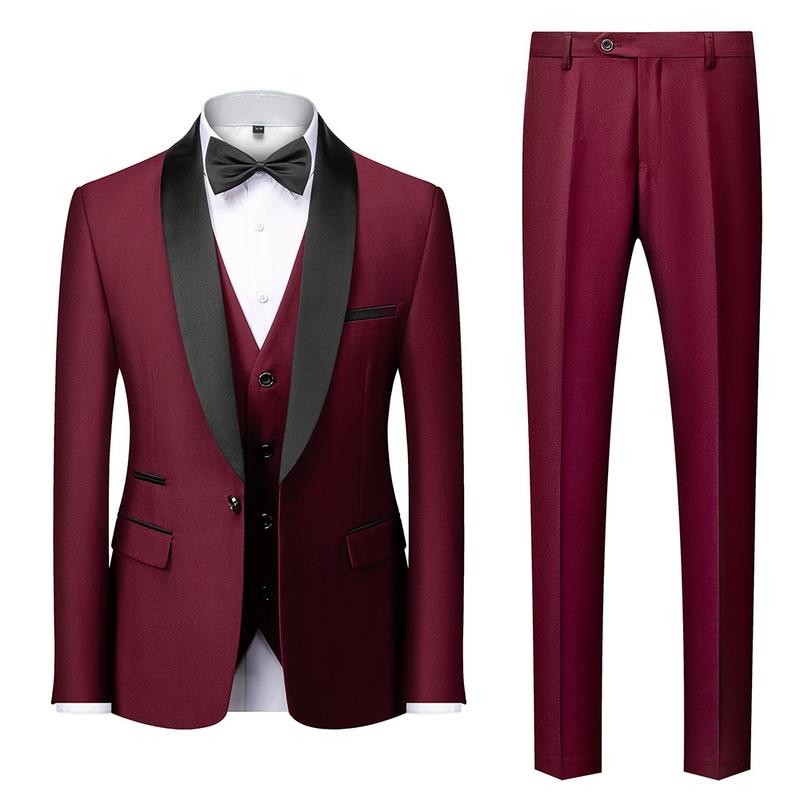 Groom Dresses Men's Wedding Dresses Shawl Lapel Suit Suit,Men's Evening Gowns Formal Suit Business Suit Menswear Overalls Formal Wear Workwear