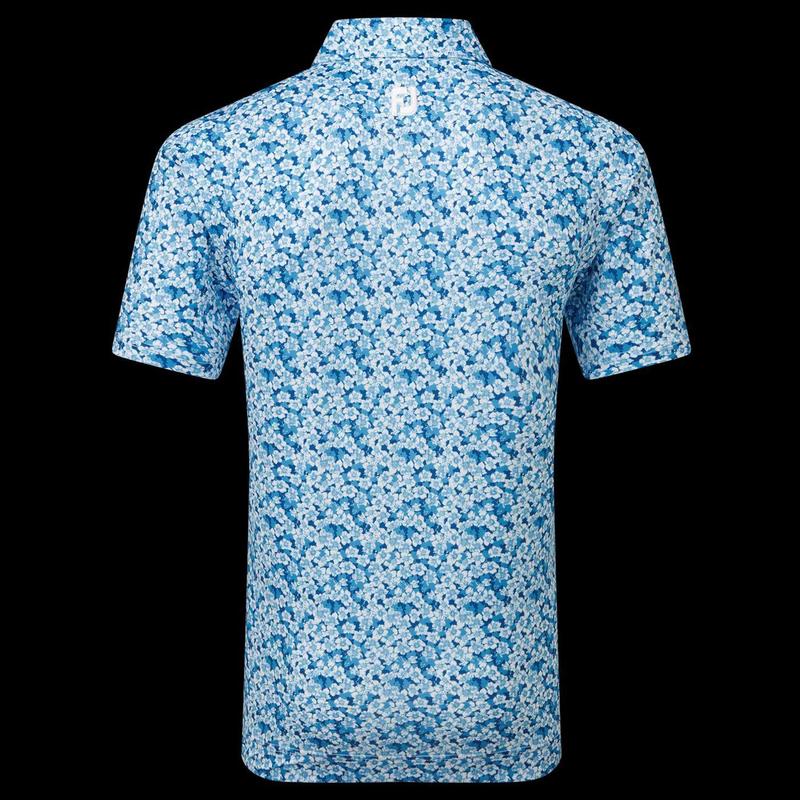 2024 FootJoy Men's Primrose Print Lisle Polo - Ocean