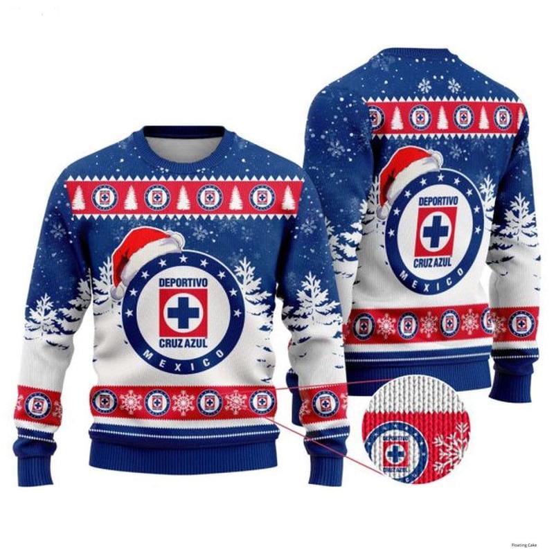 LIGA MX Cruz Azul Special Christmas Ugly Sweater Design Christmas Gift Ideas